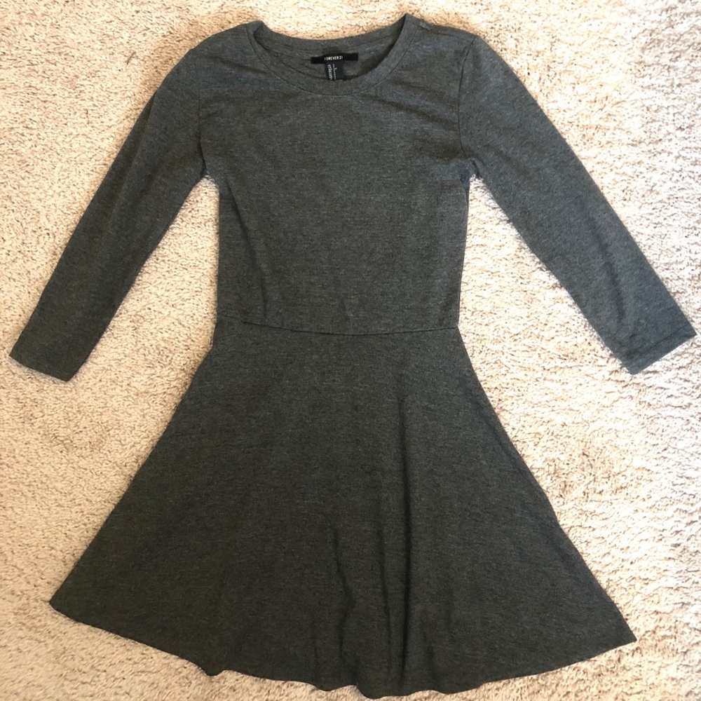 Grey Fall Longsleeve Dress